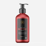 Plastic Pump Dispenser Liquid Soap Bottle Mockup in the Front View