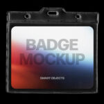 Plastic Sleeve Badge Mockup