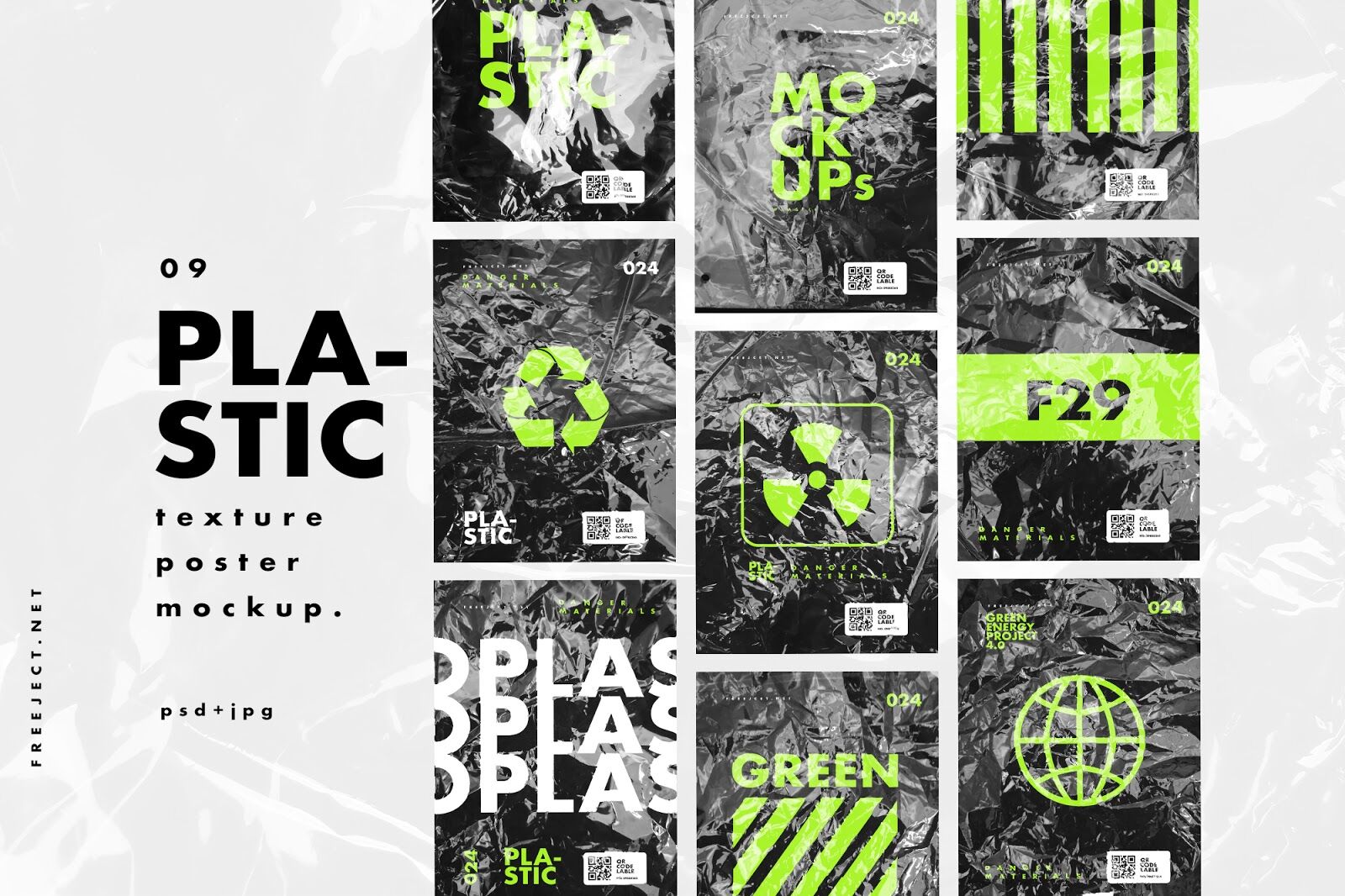 Plastic Wrap Mockup in Top View FREE PSD
