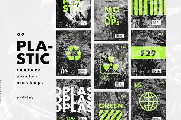 Plastic Wrap Mockup in Top View