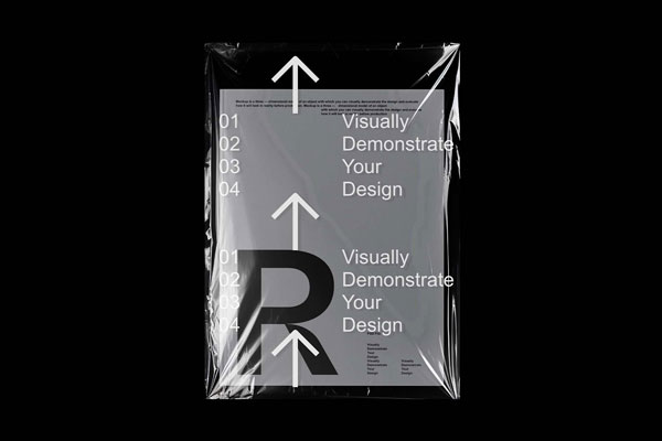 Plastic Wrapped Hardcover Book Mockup