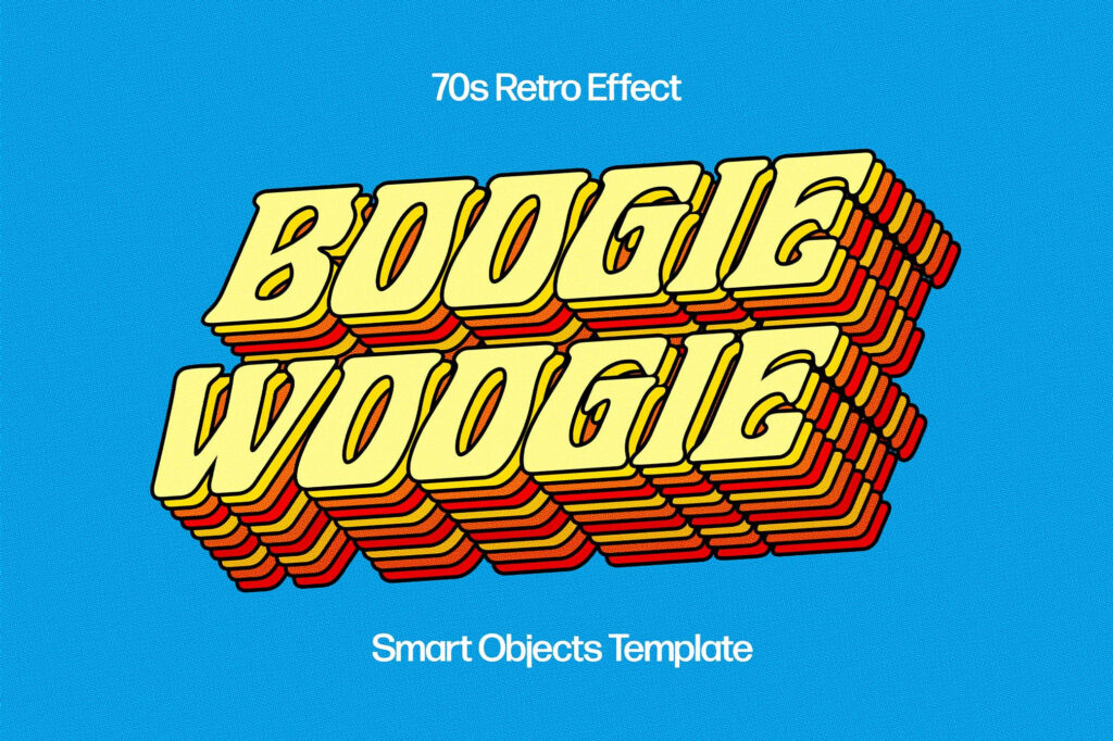 Playful Retro Text Effect / Logo Mockup