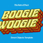 Playful Retro Text Effect / Logo Mockup