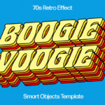 Playful Retro Text Effect / Logo Mockup
