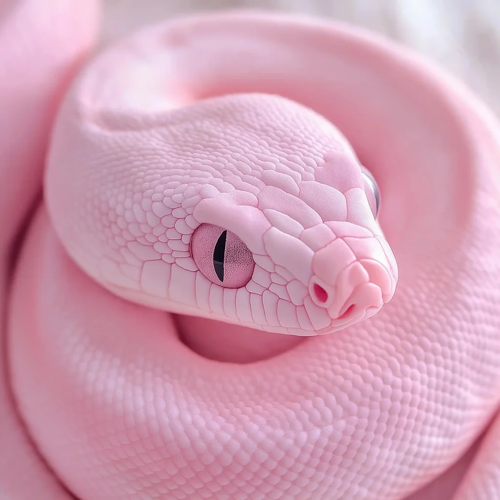 Plush Pink Snake Close-Up