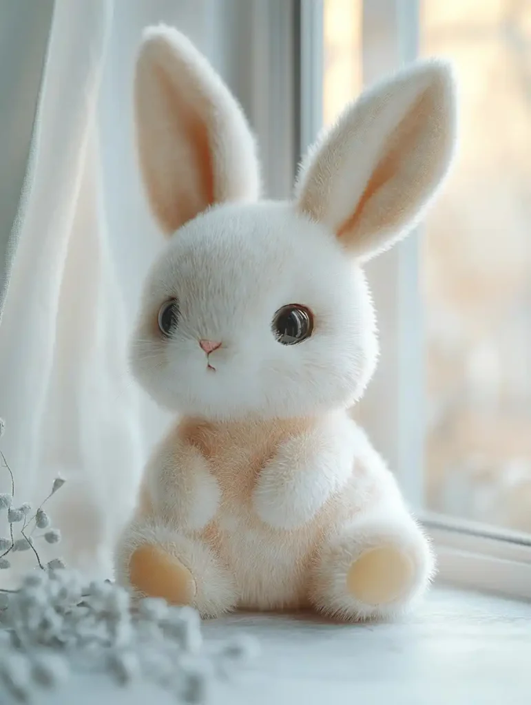 Plush Rabbit by Window