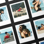 Polaroid Instant Cards Grid Mockup
