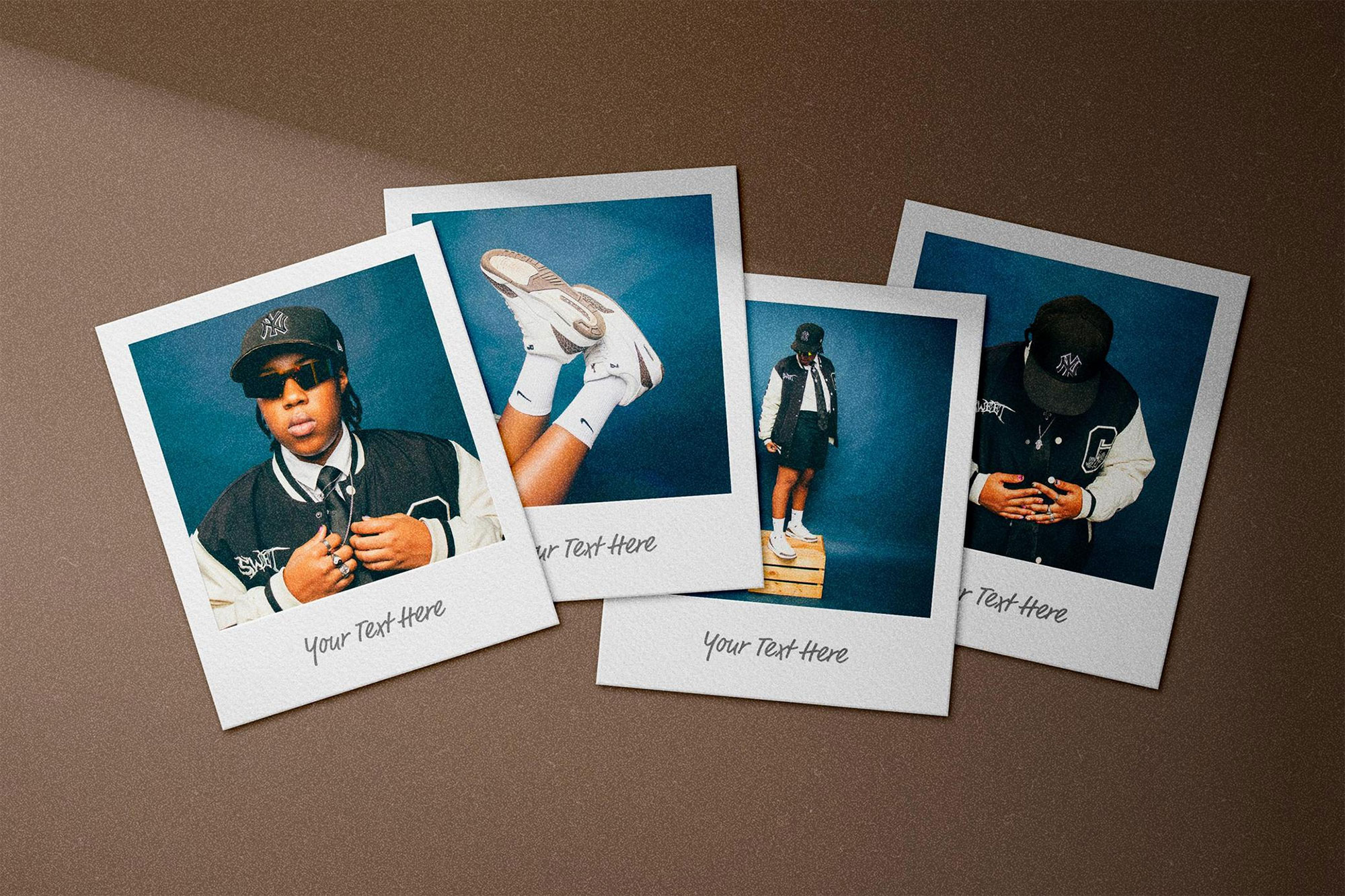 Free Polaroid Mockup Scene PSD Template