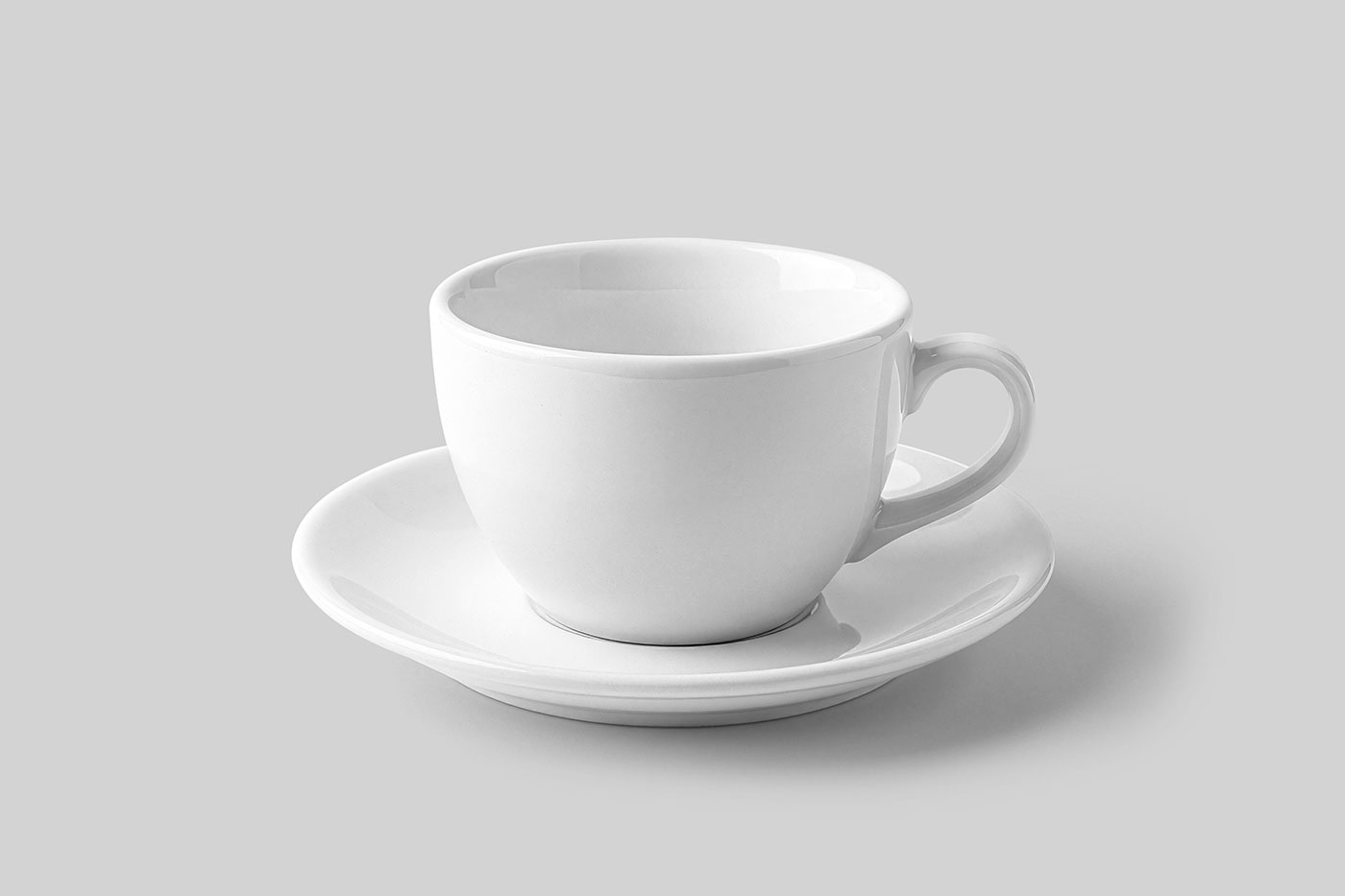 Free Porcelain Cup Studio Shot Mockup PSD Template