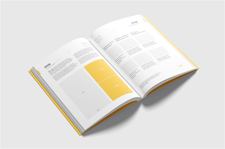 Portrait Softcover Book Mockup in 4 Shows