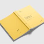 Portrait Softcover Book Mockup in 4 Shows