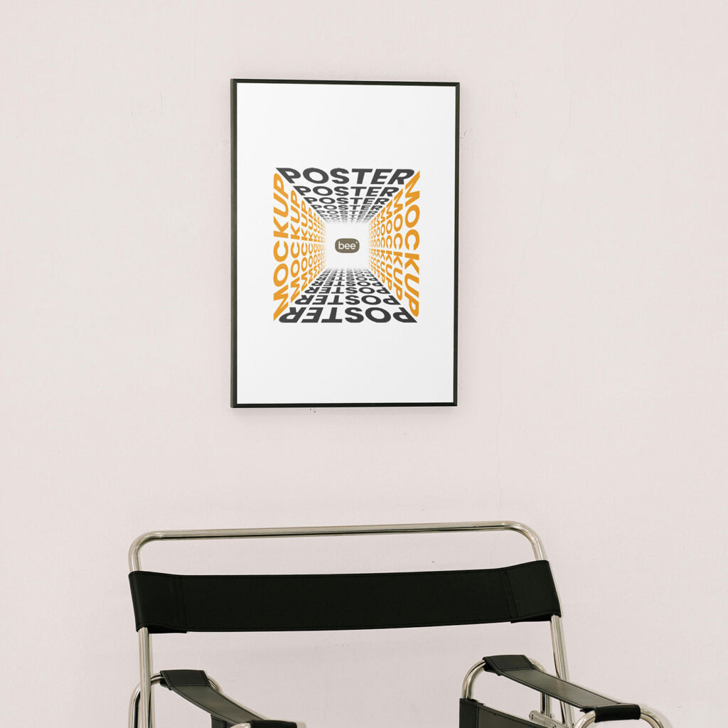 Poster Above Chair Mockup