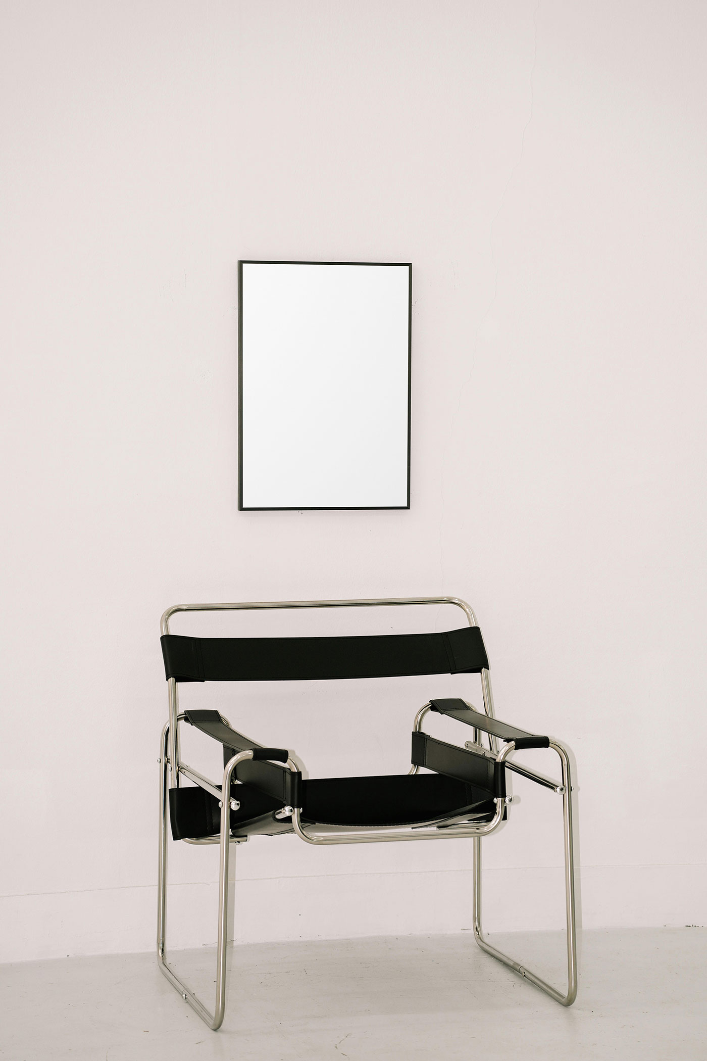 Free Poster Above Chair Mockup PSD Template