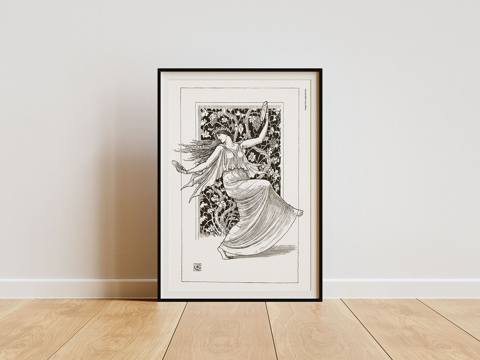 Poster Frame Mockup on the Floor in 5 Sights FREE PSD
