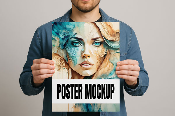 Poster Front View Mockup mockup preview