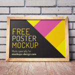 Poster Mockup Laid on a Wall