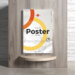 Poster on a Wooden Wall Mockup
