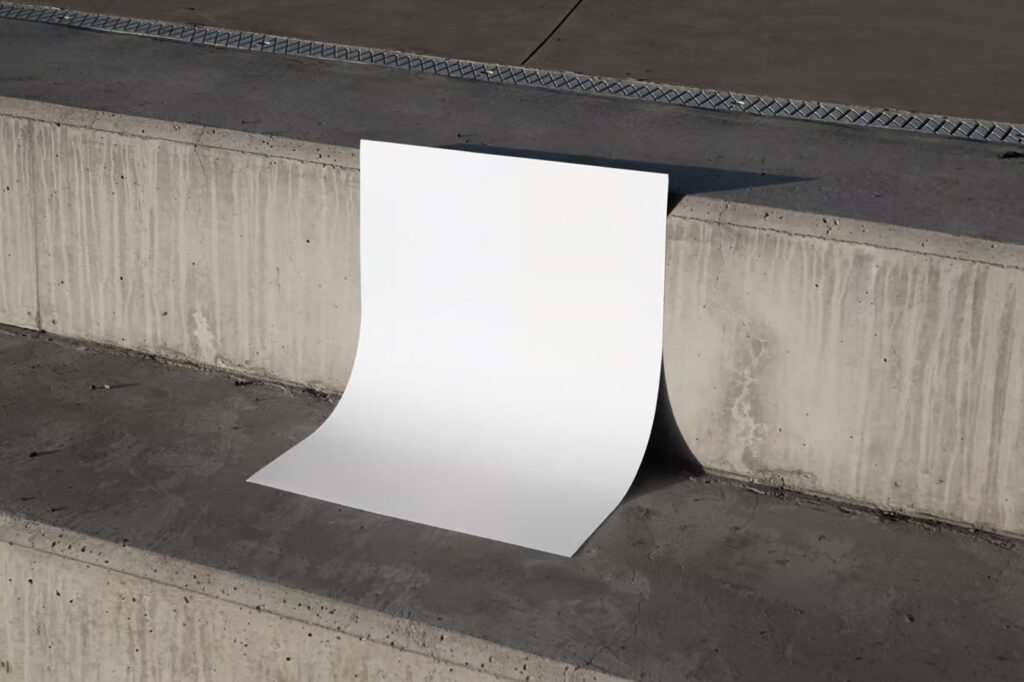 Poster on Concrete Stairs Mockup