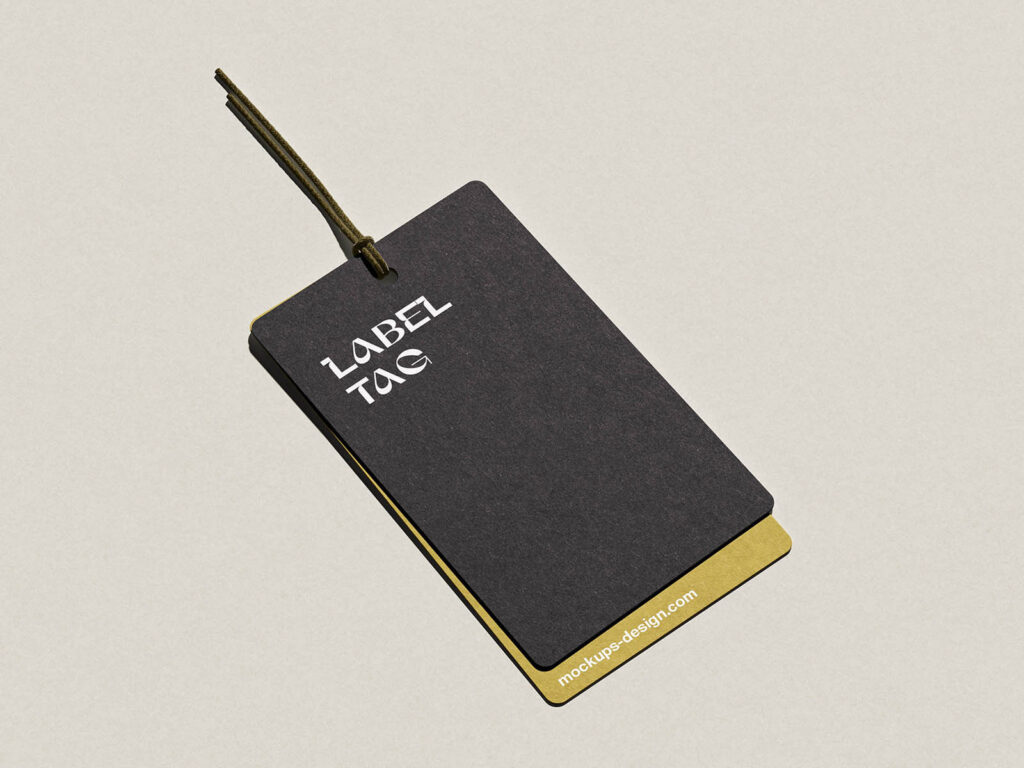 Premium Clothing Label Tag Mockup