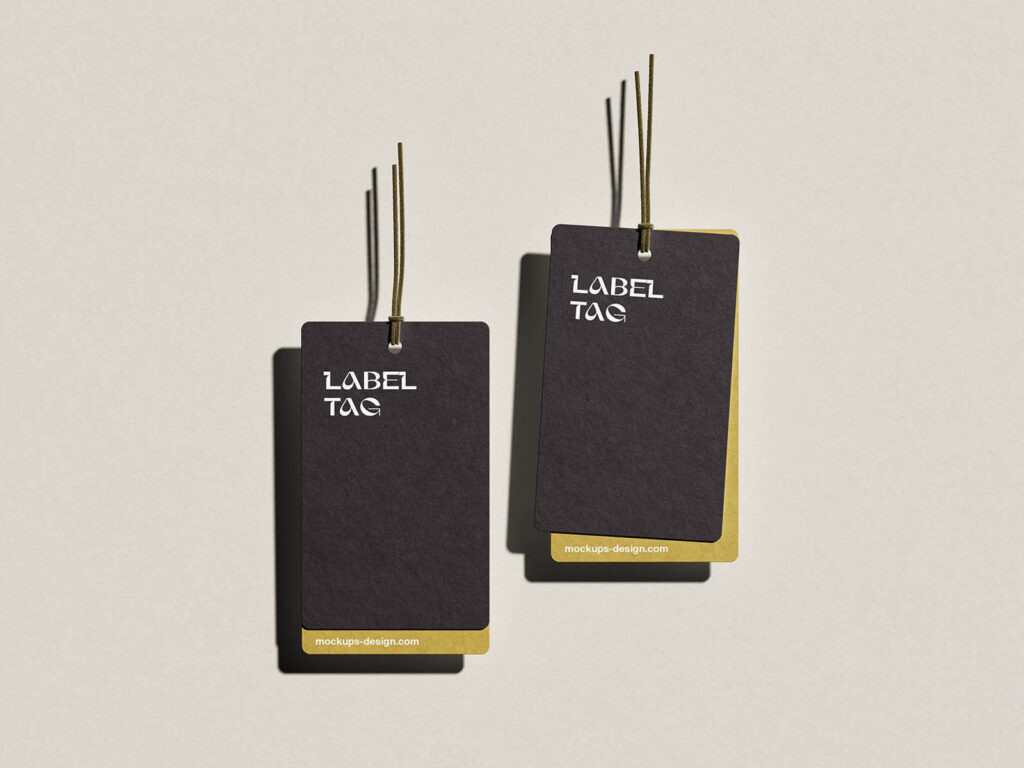Premium Clothing Label Tag Mockup