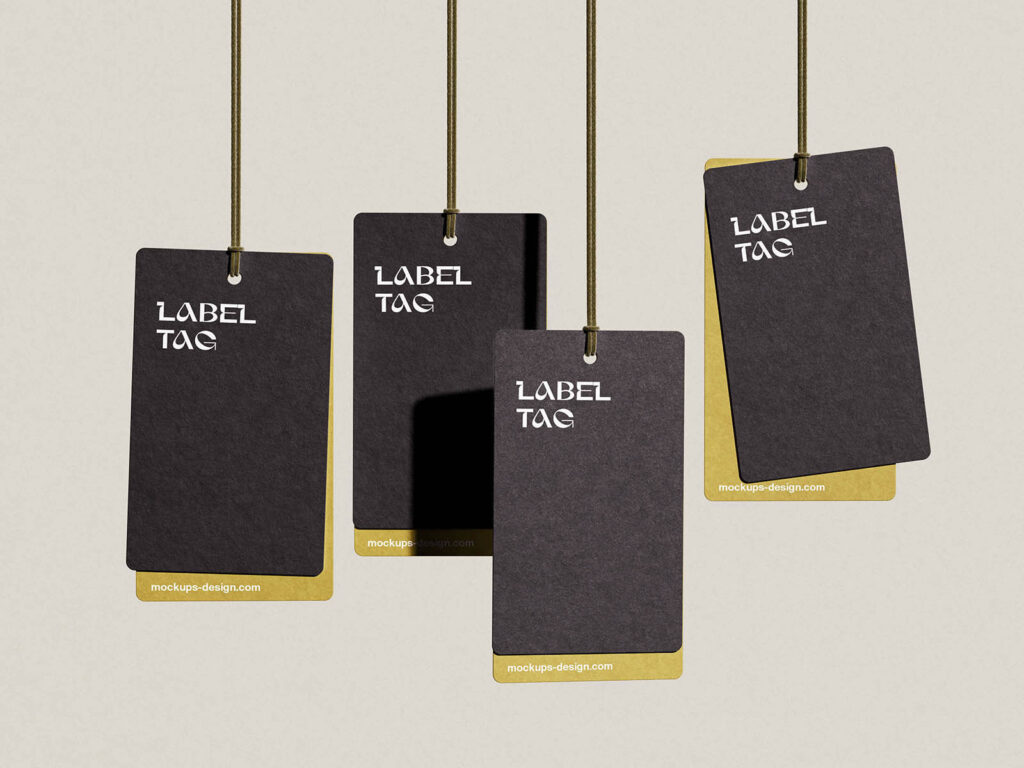 Premium Clothing Label Tag Mockup