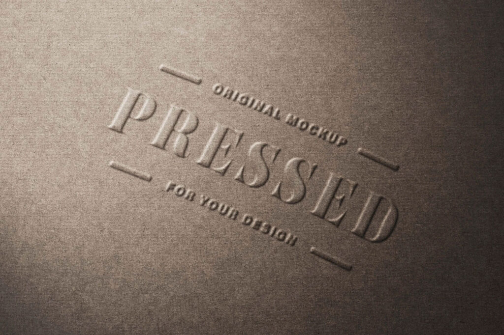 Pressed Paper Text Effect / Logo Mockup