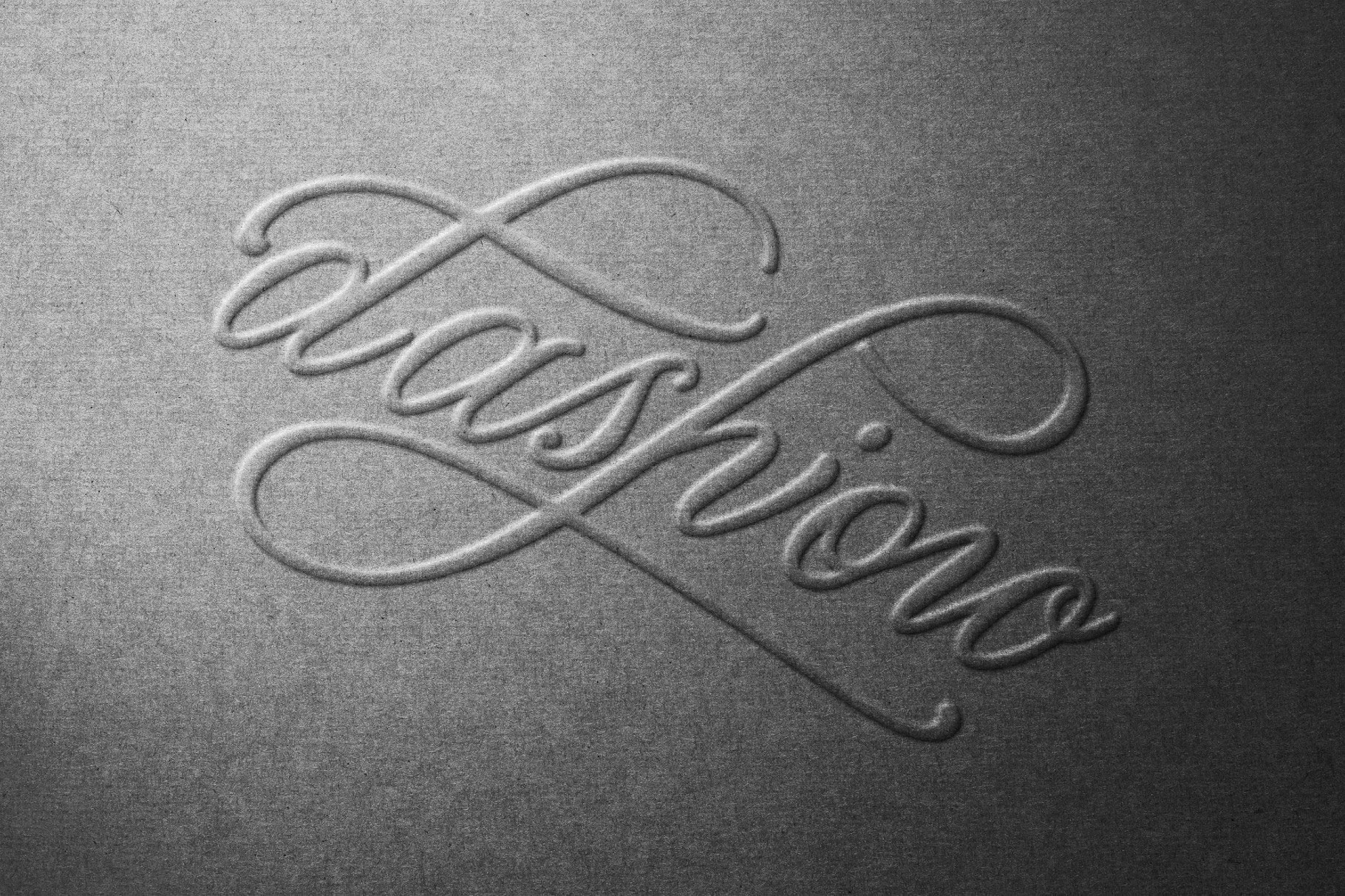 Free Pressed Paper Text Effect / Logo Mockup PSD Template