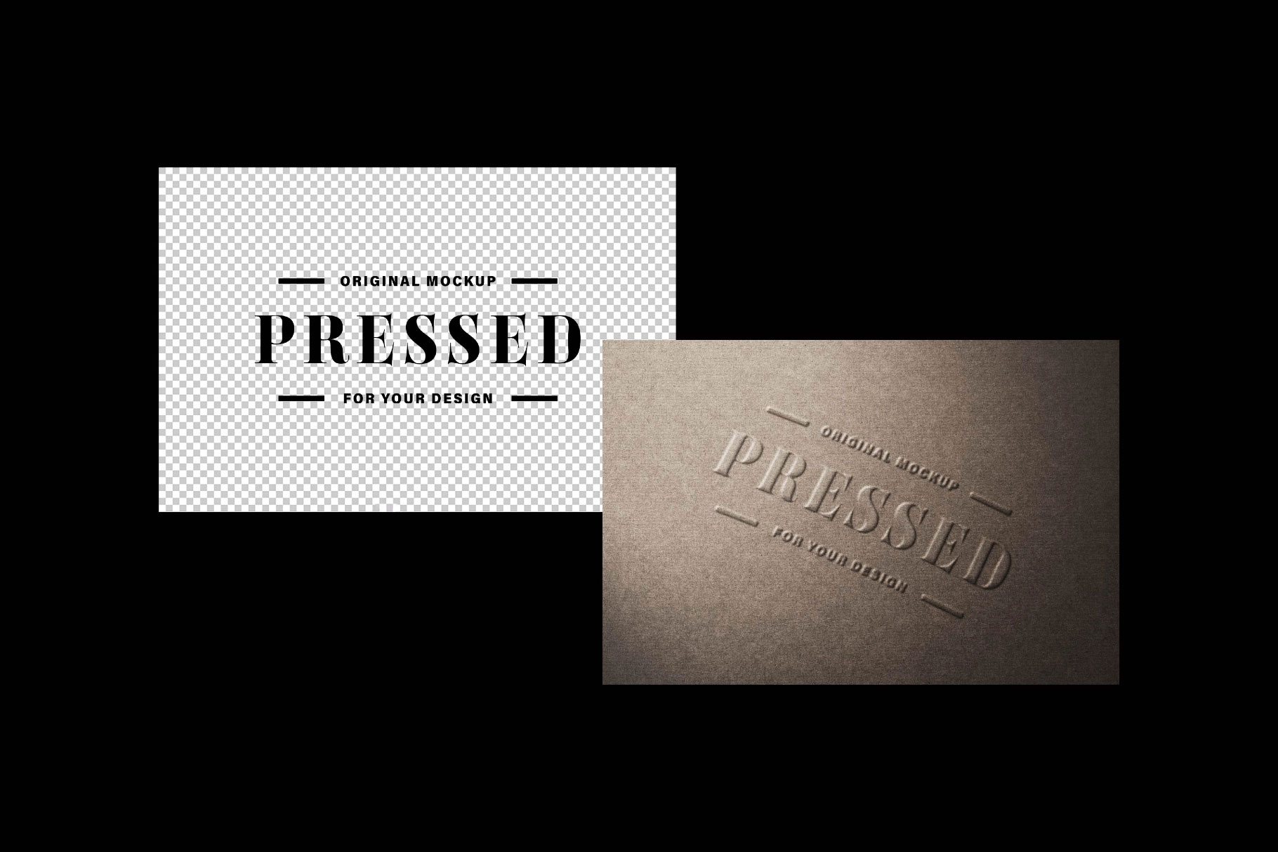 Free Pressed Paper Text Effect / Logo Mockup PSD Template