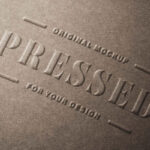 Pressed Paper Text Effect / Logo Mockup