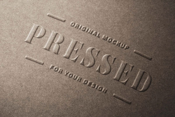 Pressed Paper Text Effect / Logo Mockup