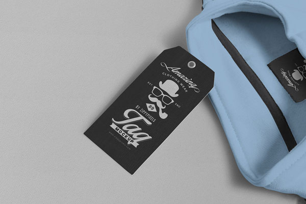 Price Tag and Inner Label of a Shirt Mockup