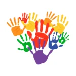 Pride Day Hands with Heart Logo