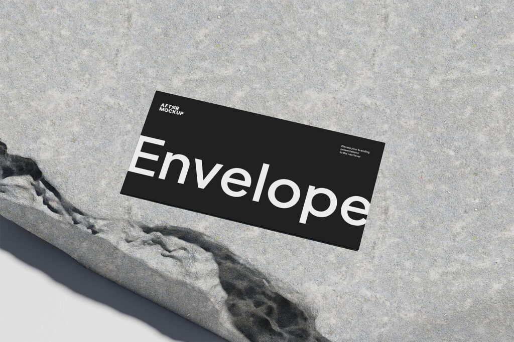 Print Mockup on Rock Surface