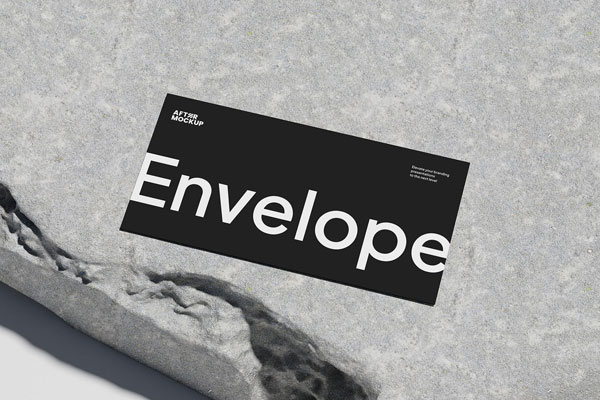 Print Mockup on Rock Surface