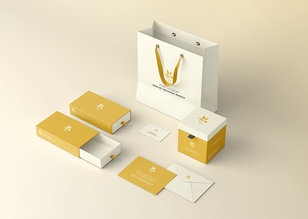 Product Branding Mockup in Perspective View