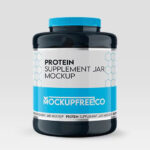 Protein Supplement Jar Mockup