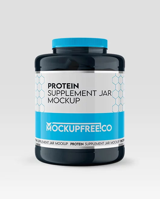 Protein Supplement Jar Mockup