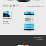 Protein Supplement Jar Mockup