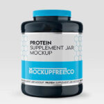 Protein Supplement Jar Mockup