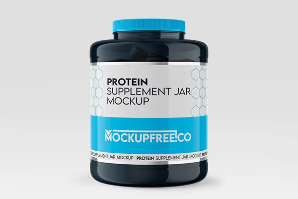 Protein Supplement Jar Mockup
