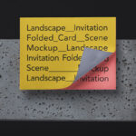 Paper Sticky Note Invitation Card Mockup