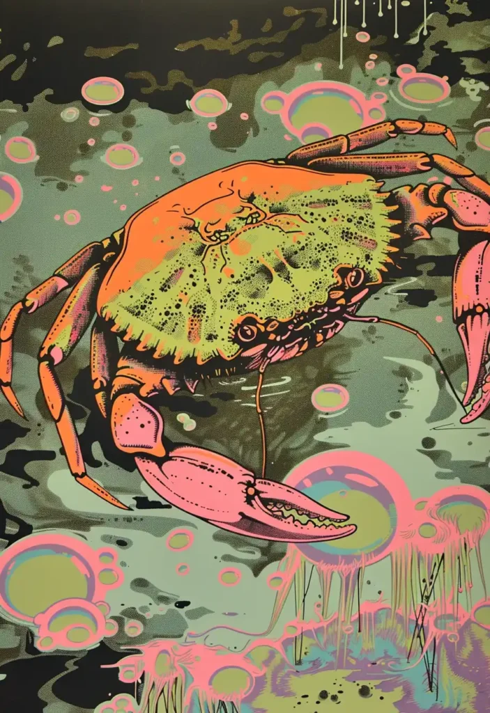 Psychedelic Crab Algae Diagram