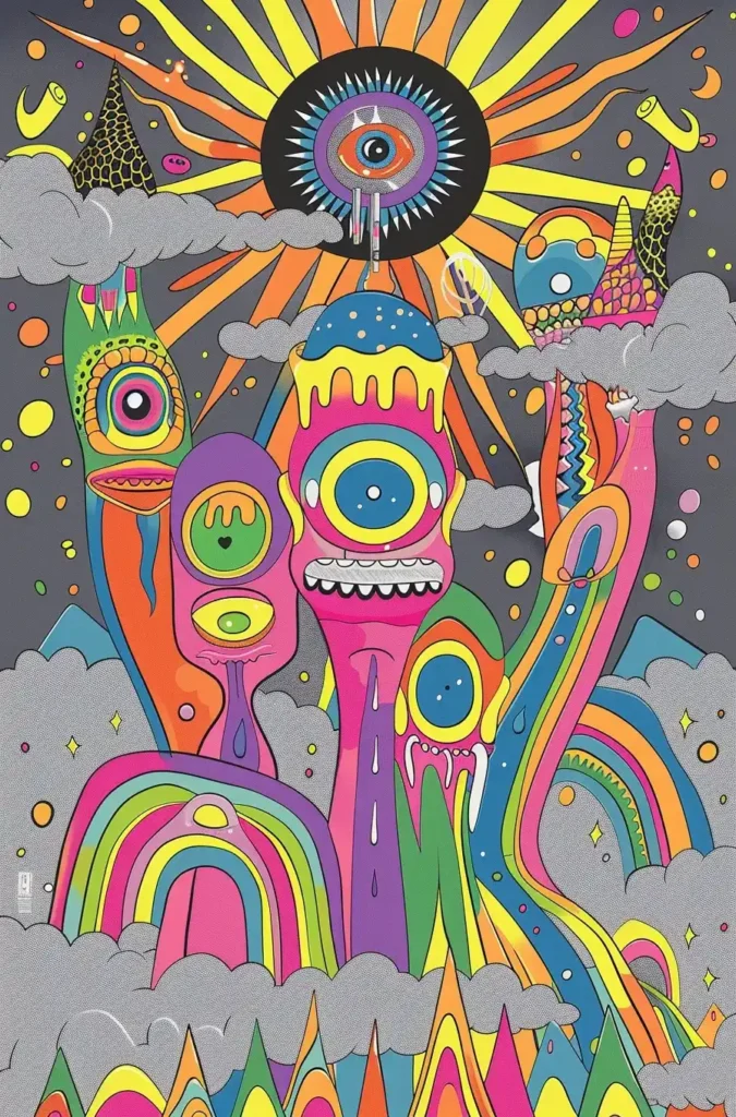 Psychedelic Looney Tunes Vector