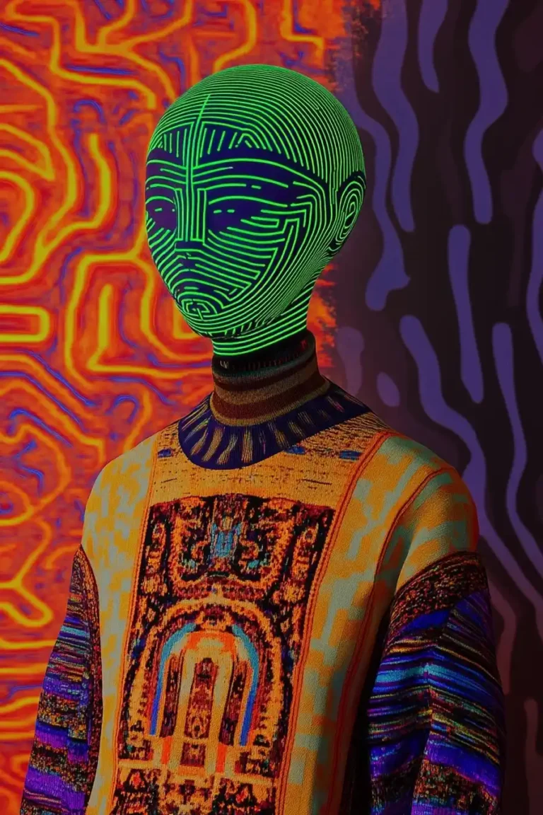 Psychedelic Xenomorph Mona Lisa