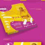 Purple and Yellow Fashion Flyer and Facebook Cover Templates