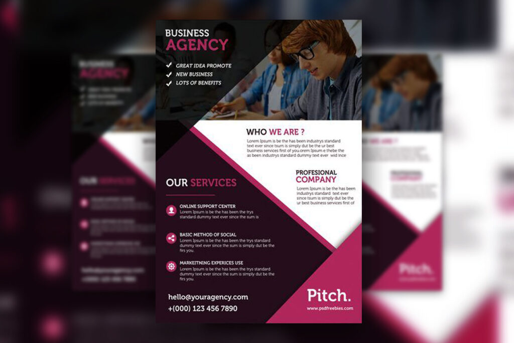 Purple Clean Business Flyer Template