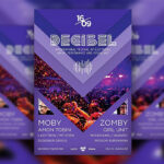 Purple Geometric Night Party Flyer Template