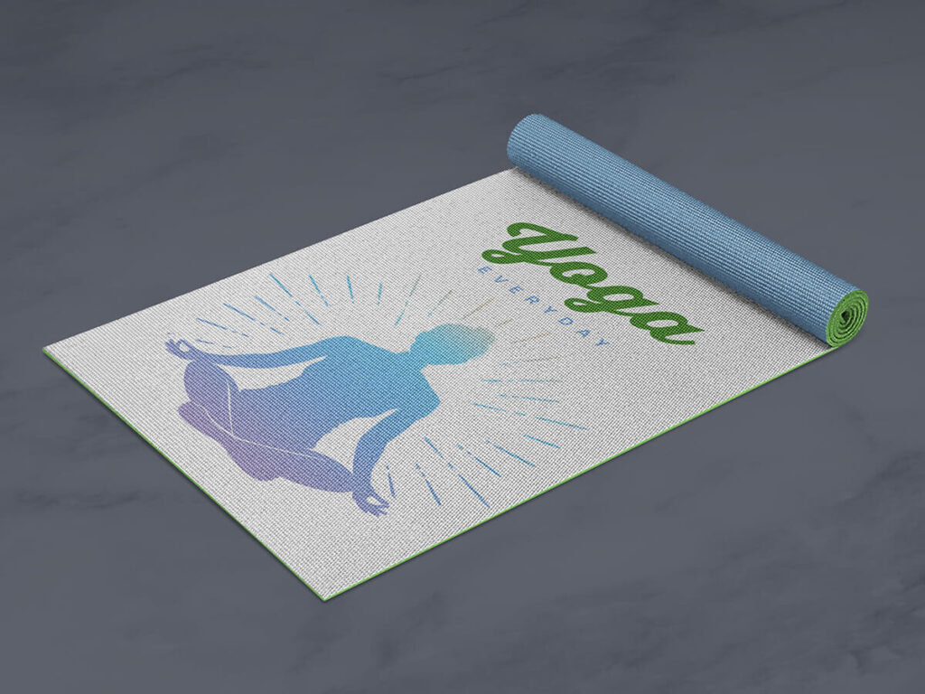 PVC Rolled Up Yoga Mat Mockup
