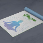 PVC Rolled Up Yoga Mat Mockup