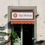 Ractangle Sign with Frame Mockup